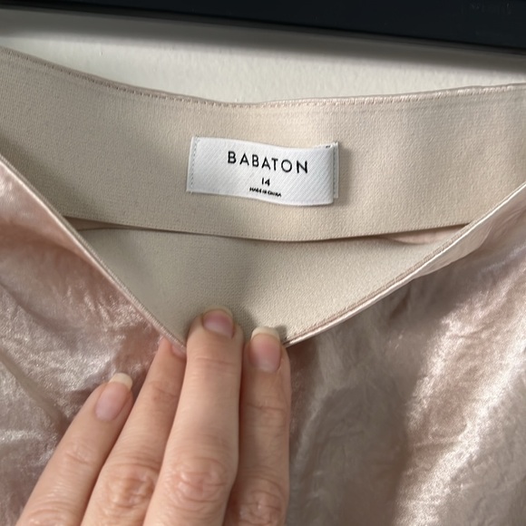 Aritzia Babaton crème satin midi skirt size 14/L/XL NWT - Picture 4 of 7
